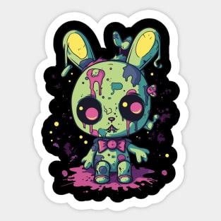 Mystical Minty Spooky Bear: The Kawaii Chibi Bear Zombie Sticker